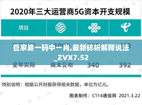 管家婆一码中一肖,最新碎析解释说法_ZVX7.52