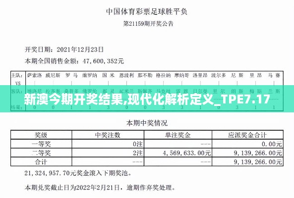 新澳今期开奖结果,现代化解析定义_TPE7.17