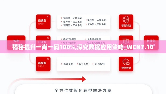 揭秘提升一肖一码100%,深究数据应用策略_WCN7.10