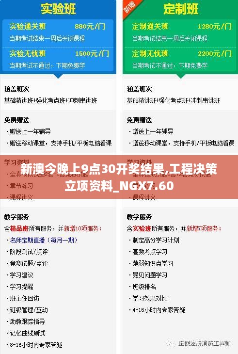 新澳今晚上9点30开奖结果,工程决策立项资料_NGX7.60