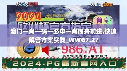 澳门一肖一码一必中一肖同舟前进,快速解答方案实践_WWG7.27