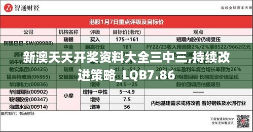 新澳天天开奖资料大全三中三,持续改进策略_LQB7.86