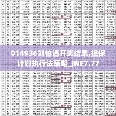 014936刘伯温开奖结果,担保计划执行法策略_JNE7.77