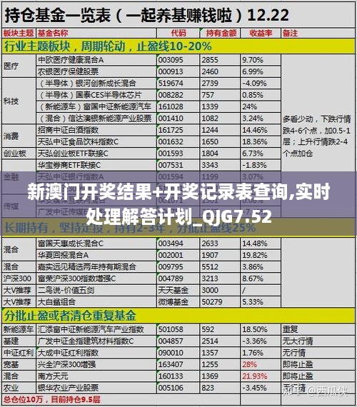 新澳门开奖结果+开奖记录表查询,实时处理解答计划_QJG7.52