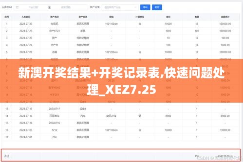 新澳开奖结果+开奖记录表,快速问题处理_XEZ7.25