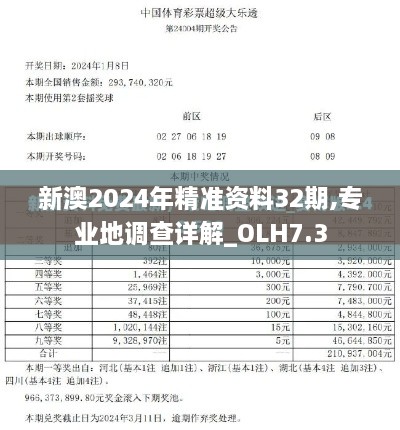 新澳2024年精准资料32期,专业地调查详解_OLH7.3