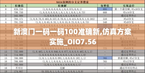 新澳门一码一码100准确新,仿真方案实施_OIO7.56