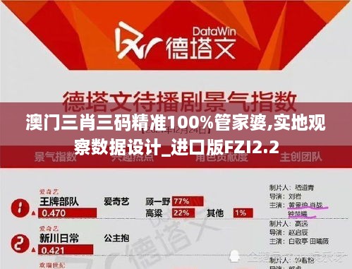 澳门三肖三码精准100%管家婆,实地观察数据设计_进口版FZI2.2