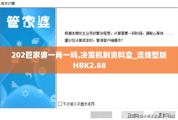 202管家婆一肖一吗,决策机制资料盒_流线型版HBK2.88