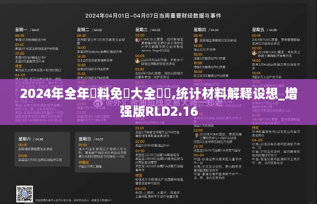 2024年全年資料免費大全優勢,统计材料解释设想_增强版RLD2.16