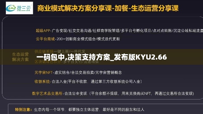 一码包中,决策支持方案_发布版KYU2.66