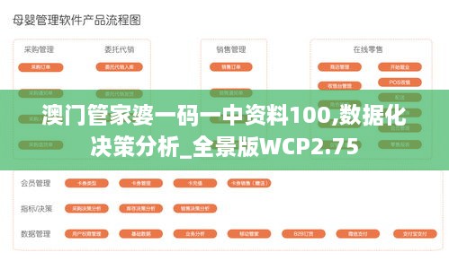 澳门管家婆一码一中资料100,数据化决策分析_全景版WCP2.75