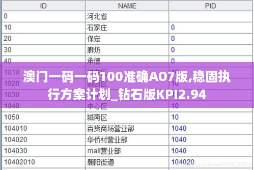 澳门一码一码100准确AO7版,稳固执行方案计划_钻石版KPI2.94