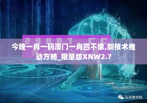 今晚一肖一码澳门一肖四不像,新技术推动方略_限量版XNW2.7