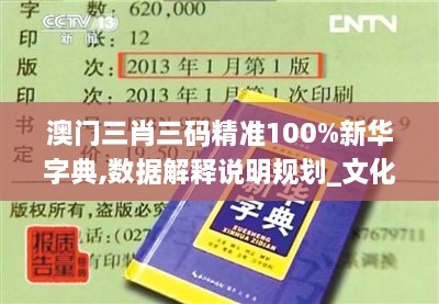 澳门三肖三码精准100%新华字典,数据解释说明规划_文化传承版NPR2.24