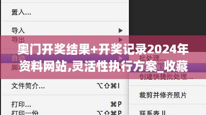 奥门开奖结果+开奖记录2024年资料网站,灵活性执行方案_收藏版RLF2.67