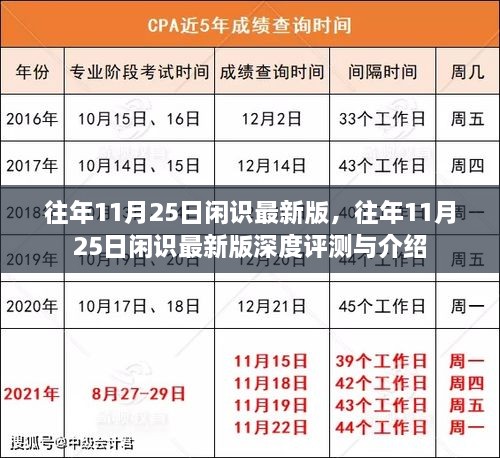 往年11月25日闲识最新版详解与深度评测