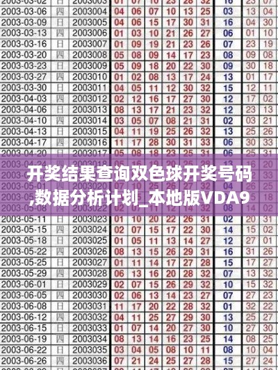 开奖结果查询双色球开奖号码,数据分析计划_本地版VDA9.58