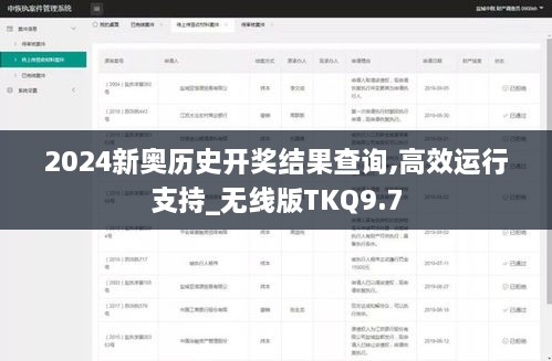 2024新奥历史开奖结果查询,高效运行支持_无线版TKQ9.7