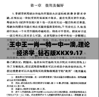 王中王一肖一特一中一澳,理论经济学_钻石版XKX9.17