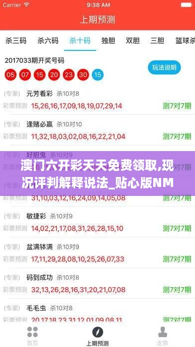 澳门六开彩天天免费领取,现况评判解释说法_贴心版NMF9.67