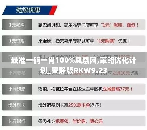 最准一码一肖100%凤凰网,策略优化计划_安静版RKW9.23