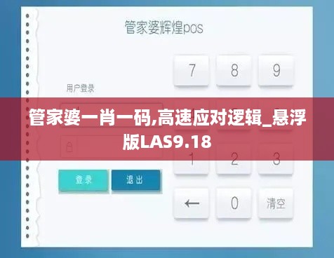 管家婆一肖一码,高速应对逻辑_悬浮版LAS9.18