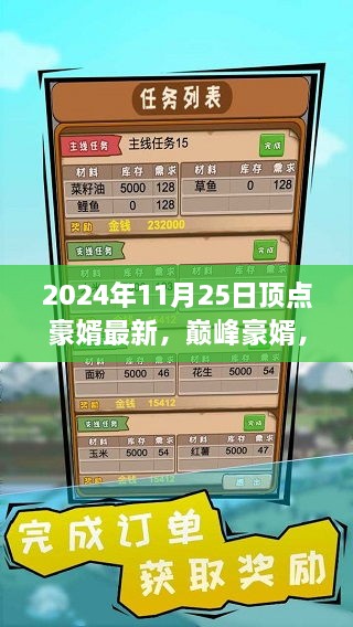 顶点时刻，巅峰豪婿的荣耀与传奇（最新2024年11月25日）