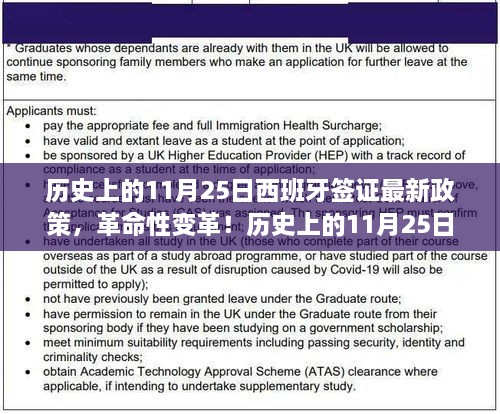 历史上的11月25日，西班牙签证政策重塑，智能签证时代革命性变革的魅力体验