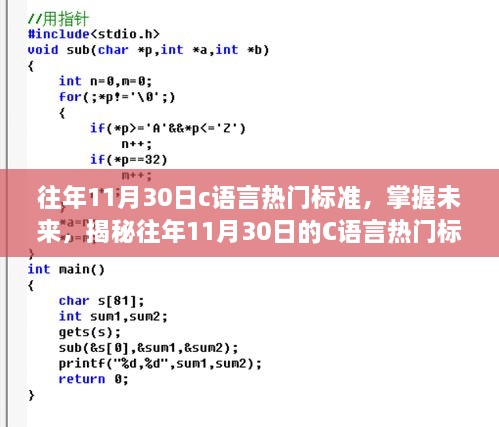 揭秘往年11月30日C语言热门标准，开启编程自信之旅，掌握编程未来！