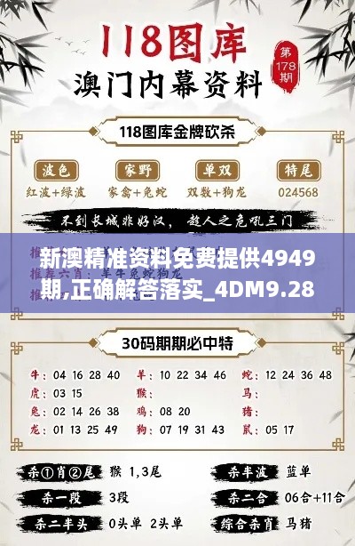 新澳精准资料免费提供4949期,正确解答落实_4DM9.289-8