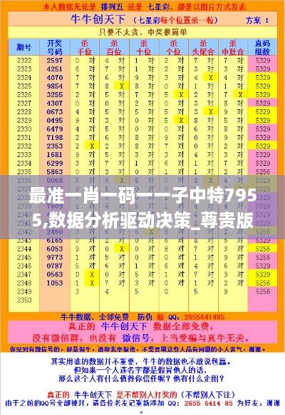 最准一肖一码一一子中特7955,数据分析驱动决策_尊贵版49.556-3