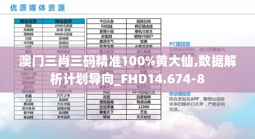 澳门三肖三码精准100%黄大仙,数据解析计划导向_FHD14.674-8