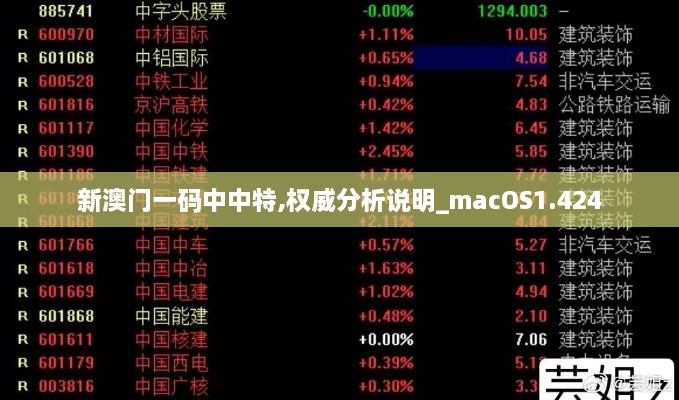 新澳门一码中中特,权威分析说明_macOS1.424