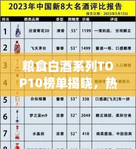 粮食白酒系列TOP10榜单揭晓，热门品牌排名及推荐