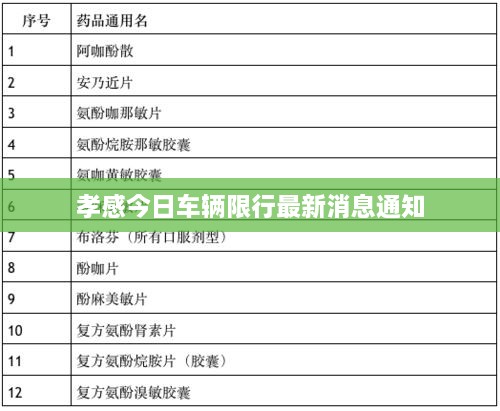 孝感今日车辆限行最新消息通知