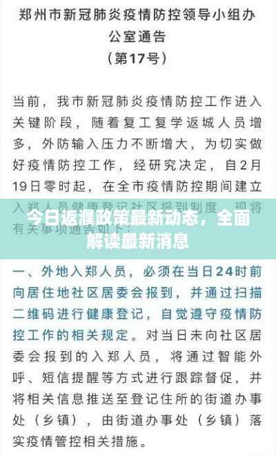 今日返濮政策最新动态，全面解读最新消息