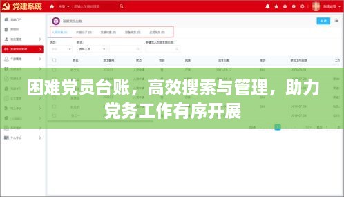 困难党员台账，高效搜索与管理，助力党务工作有序开展