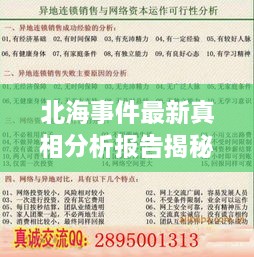 北海事件最新真相分析报告揭秘，细节揭秘，权威解读！