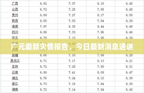 广元最新灾情报告，今日最新消息速递