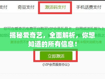 揭秘爱奇艺，全面解析，你想知道的所有信息！