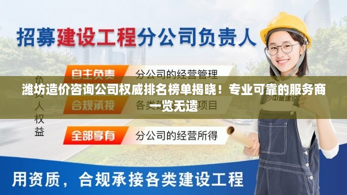 潍坊造价咨询公司权威排名榜单揭晓！专业可靠的服务商一览无遗