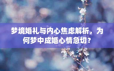 梦境婚礼与内心焦虑解析，为何梦中成婚心情急切？