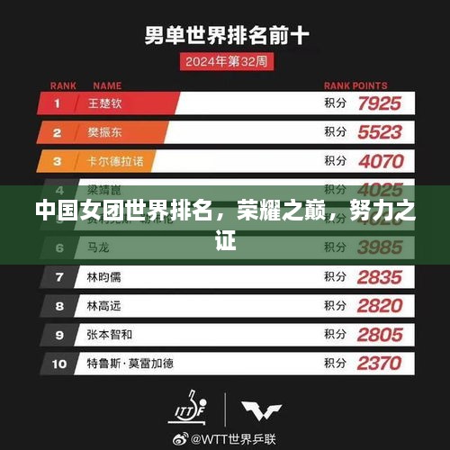 中国女团世界排名，荣耀之巅，努力之证