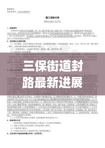 三保街道封路最新进展公告速递