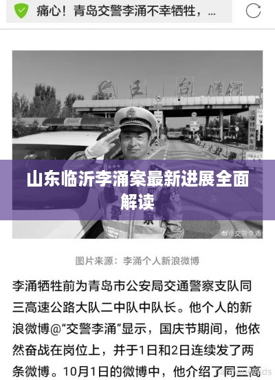 山东临沂李涌案最新进展全面解读