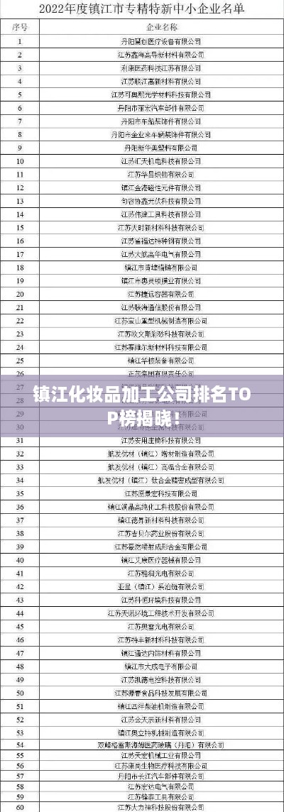 镇江化妆品加工公司排名TOP榜揭晓！