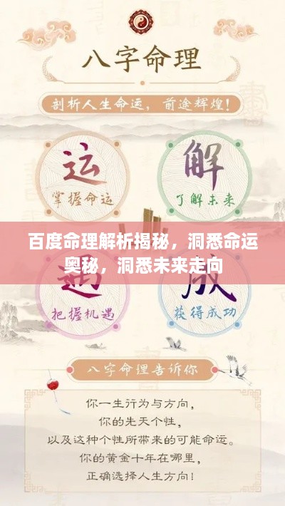 百度命理解析揭秘，洞悉命运奥秘，洞悉未来走向