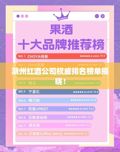 潮州红酒公司权威排名榜单揭晓！