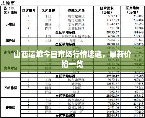 山西运城今日市场行情速递，最新价格一览